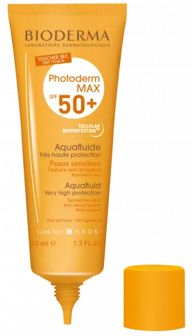 Foto del producto BIODERMA, Photoderm MAX Aquafluido SPF 50+ 40ml, protector solar ligero para pieles sensibles